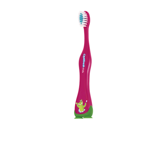 Мягкая детская зубная щетка «Оптифреш» (розовая)